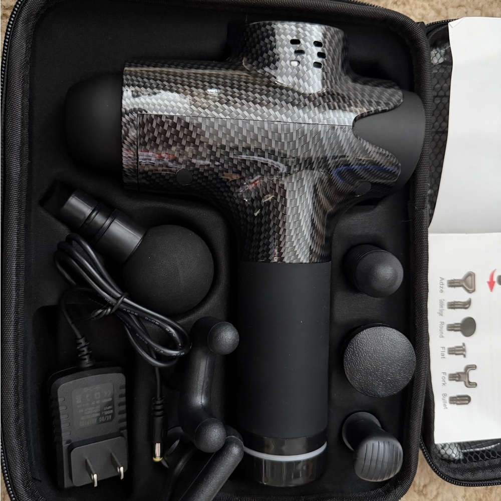 New Fascia Massage Gun in Case with Attachments